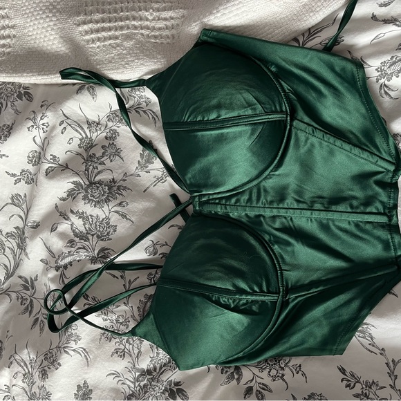 NWOT green corset top - Picture 2 of 4